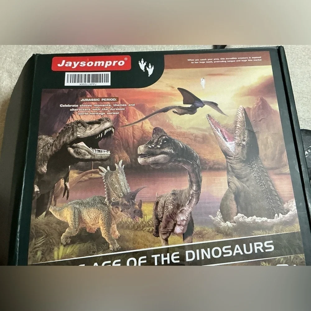 Jaysompro 5 PCS Jumbo Dinosaur Set Realistic Looking Dinosaur Figures with Play
